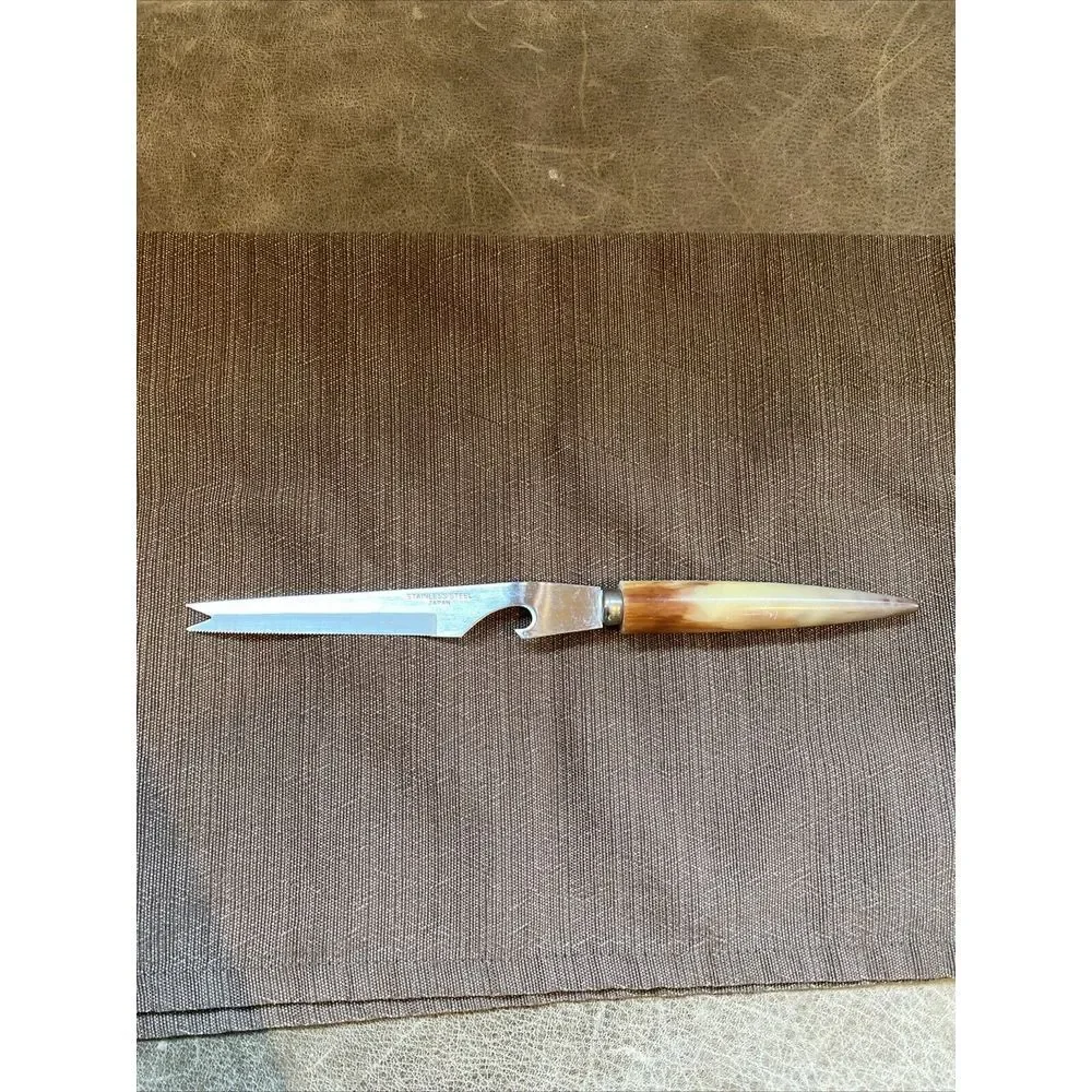 Vintage MCM Bakelite Handle Cheese ? Tomato‎ ? Knife Made In Japan